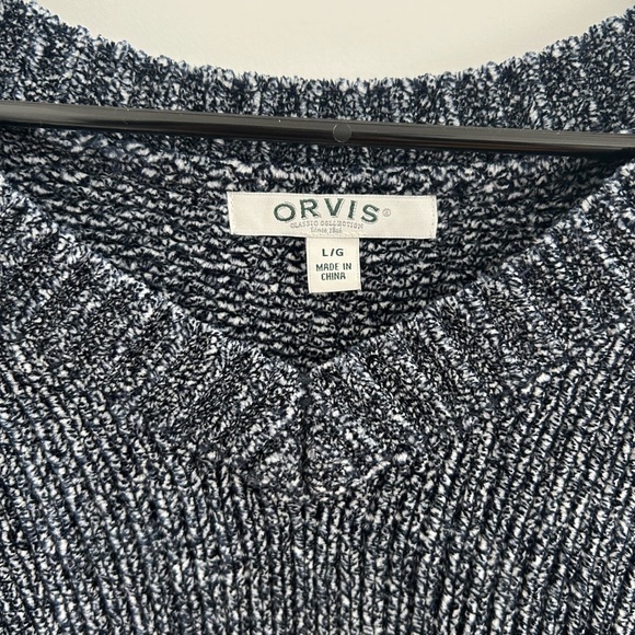 Orvis soft chenille navy sweater - Picture 3 of 3